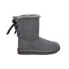 UGG Short Bow Stiefel Fleece Lined Gray Women's 1110706-CHRC