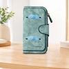Blue Rose Bell Long Zipper Wallet, Large Capacity Card Holder, Unisex Clutch Bag, Fashionable Zipper Coin Purse, Suitable for Daily Use, A Great Gift