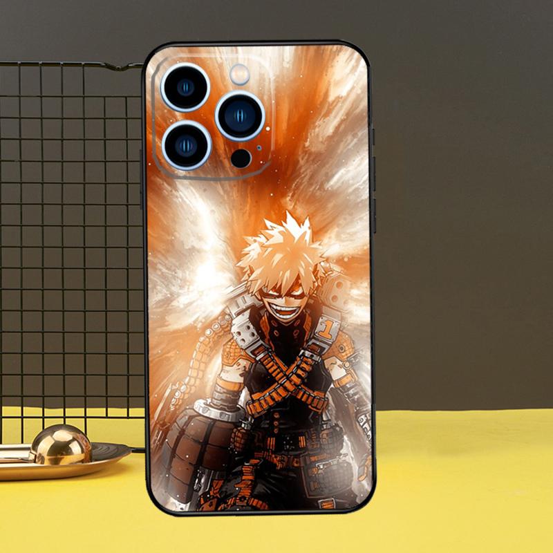 Bakugo Boku No My Hero Academia Phone Cover For iPhone 12 13 Mini 11 14 Pro Max X XS XR Max 7 8 Plus SE Soft Case Fundas