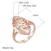 Unique Flower Ethnic Bridal Ring For Women Fashion  Rose Gold  Color Mix High Quality Daily Fine Boho Jewelry