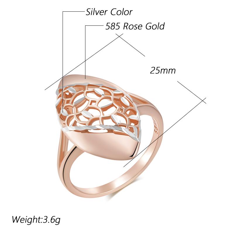 Unique Flower Ethnic Bridal Ring For Women Fashion  Rose Gold  Color Mix High Quality Daily Fine Boho Jewelry