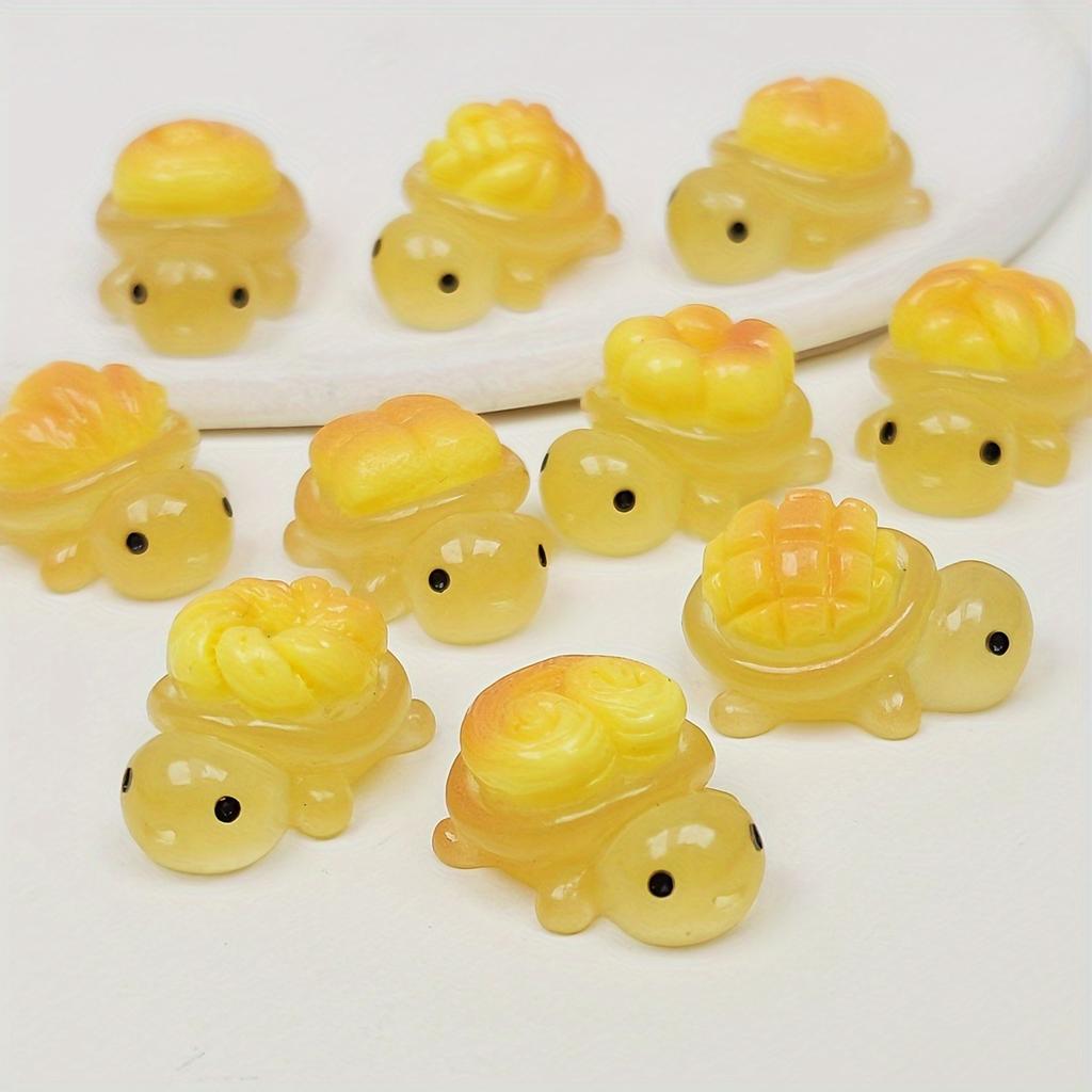 10 adorable and exquisite bread turtles, lucky turtle pendants, glowing turtle jewelry making and decoration accessories, DIY de