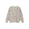 Plus Size Bird Print Round Neck Pullover Sweater Elegant Long Sleeve Autumn Spring New 2024 Women's Fashion