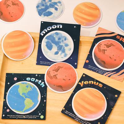 Sternenhimmel Planeten Haftnotizen: Süßer Notizblock für Schülerplaner