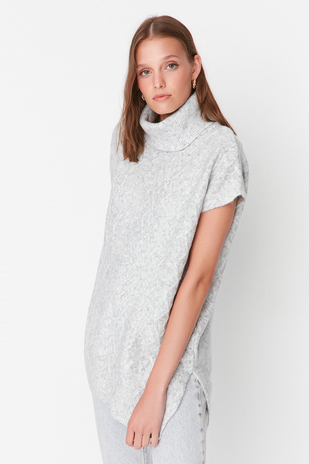 

Свитер Жилет - Серый - Стандартный крой