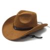 Mandarin Indian Leather Hat With Wide Brim Sunshade And Breathability For Vintage Men Women