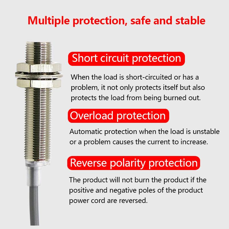 SC12-20K-L Gear Speed Sensor NPN Three-wire Normally Open NO M12 Metal Detection 4mm Distance