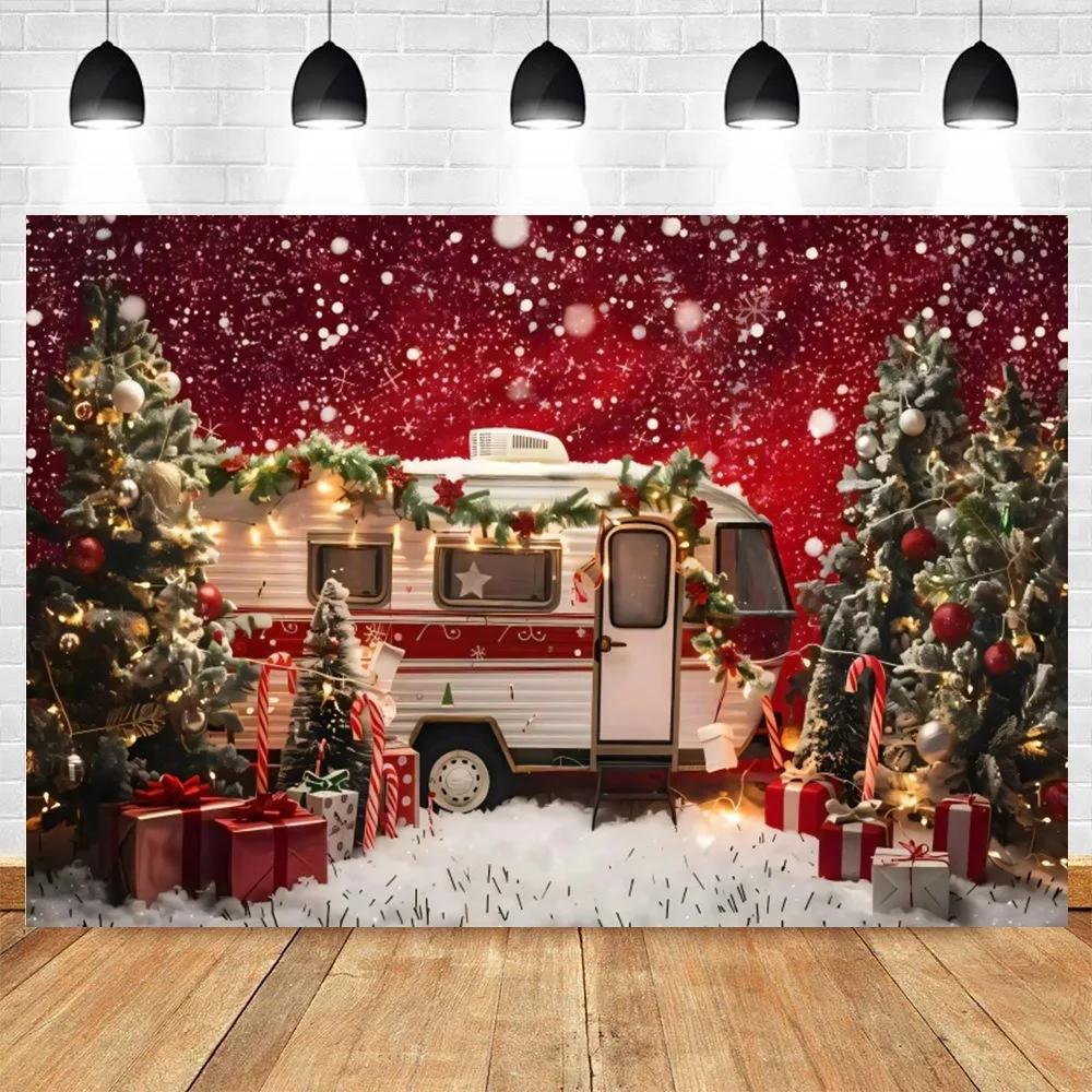 Christmas Day party decoration background cloth car Christmas tree hanging cloth living Room bedroom room home decoration