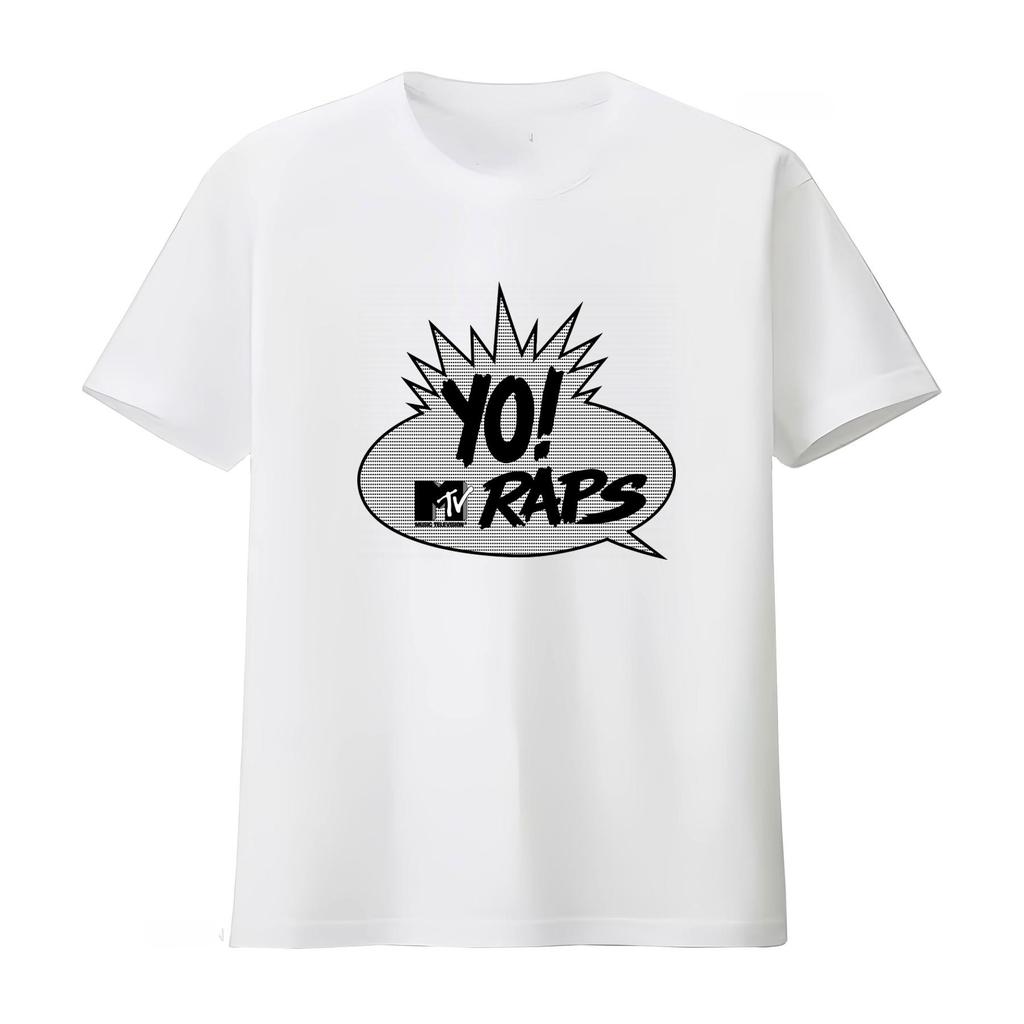 Mtv Yo Raps Tv Print T Shirt Hip Hop Style for Unisexs Clothing Womens Clothing Stylish Casual Fashion 2026 Summer New T Shirt
