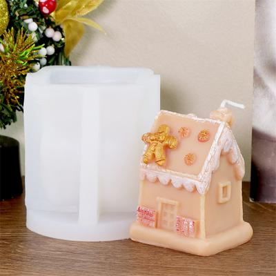 Weihnachten Silikon Kerzenform Hut tragender Weihnachtsmann Schneemann Elch Weihnachtshaus DIY Aromatherapie Kerzen Gips Heimdeko