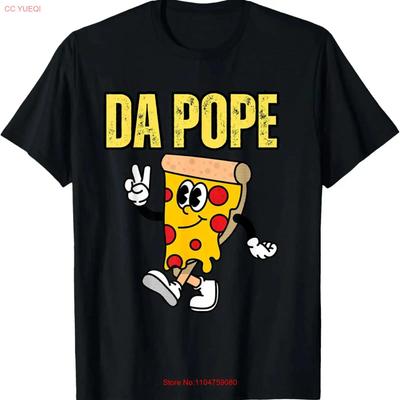 New American Pope US Leo XIV PIZZA T Shirt Vintage Washed Versatile Streetwear Breathable Homme Slightly Stylish Fashion