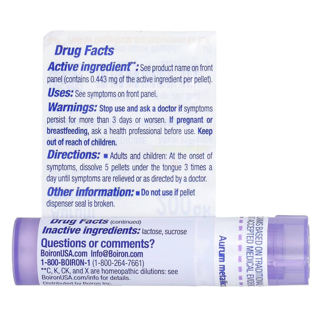 Aurum Metallicum 200Ck, Stress Relief, Approx. 80 Pellets