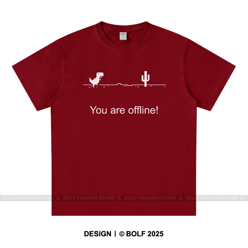 

Футболка с принтом «Вы в автономном режиме» для мужчин, 100% хлопок, винтажные графические футболки большого размера для мужчин и женщин, топы, футболки XXXL вино красного