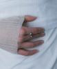Pearly More Small Crystal Chain Ring_Pm25R001Ss