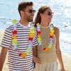 Hawaiian Flower Garland Colourful Artificial Flower Necklace Tropical Beach Pool Birthday Wedding Christmas Home Party Decor
