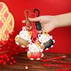 Leather Lucky Cat Keychain Lucky Cat Backpack Pendant Cute Car Keychain  Gift