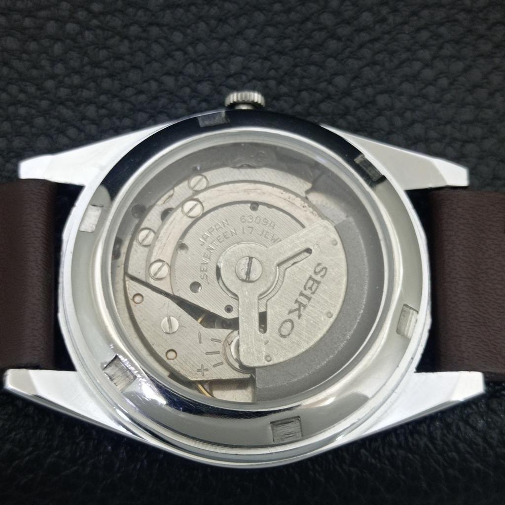 VINTAGE SEIKO 5 AUTOMATIC 6309A JAPAN MENS REFURBISHED ORANGE WATCH a442510-1