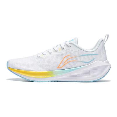 Li Ning Wu Shi Lite Lightweight Rebound Shock Absorption Slip Resistant Wear Resistant Low Top Running Shoes Men Sneaker White ARST003-1
