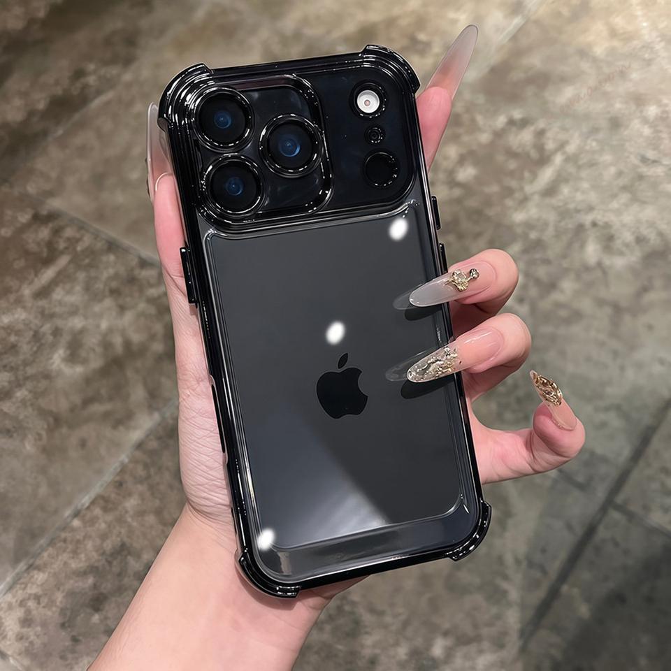 Shockproof Phone Case For For Iphone 1 14 13 11 12 16 17 Air Pro Max 14 1 Plus 16Pro 17Pro Silicone Clear Plating Protector Cover