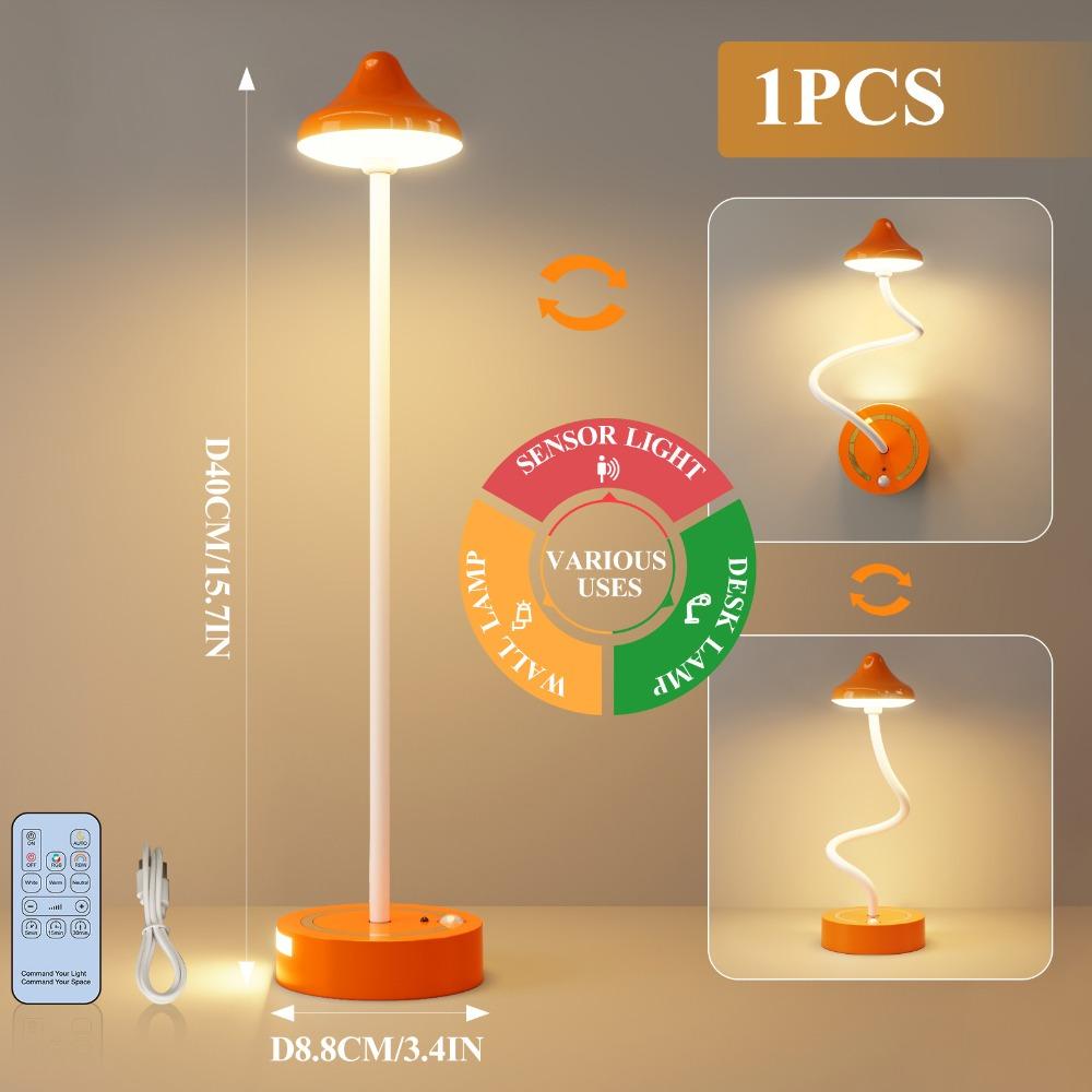 

Wireless Design LED Motion-Sensing Lamp Touch Control LED Technology Touch-Charging Light Motion Sensing Ambient Lighting помаранчевий