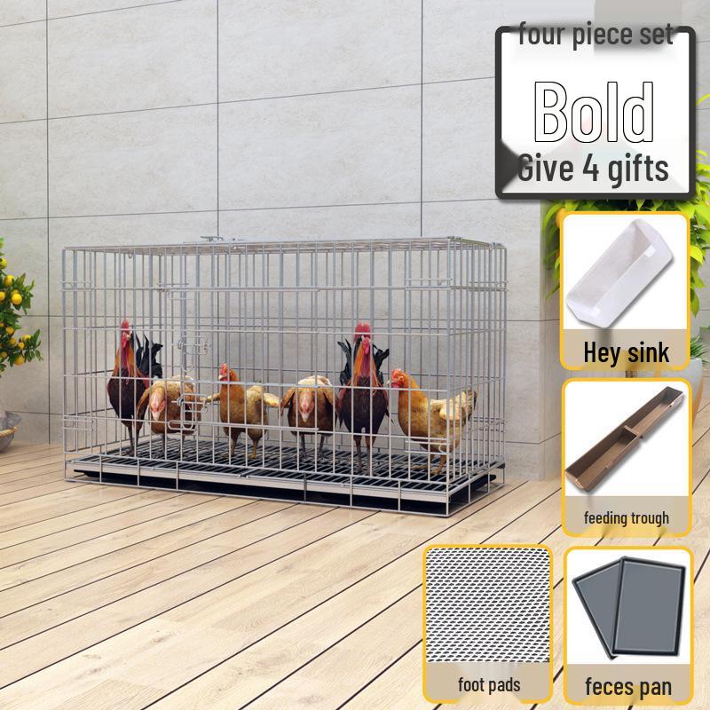 Large Automatic Folding Chicken Coop with Manure Cleaning, Wire Mesh, Suitable for Ducks and Geese
