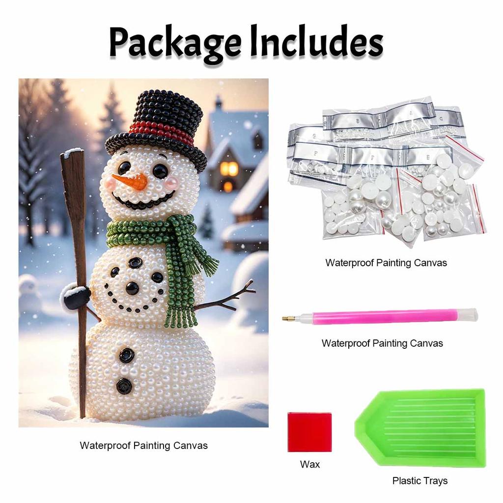 Christmas Snowman Pearl Painting Art Painting Kit Handmade Diy Home Decoration Painting