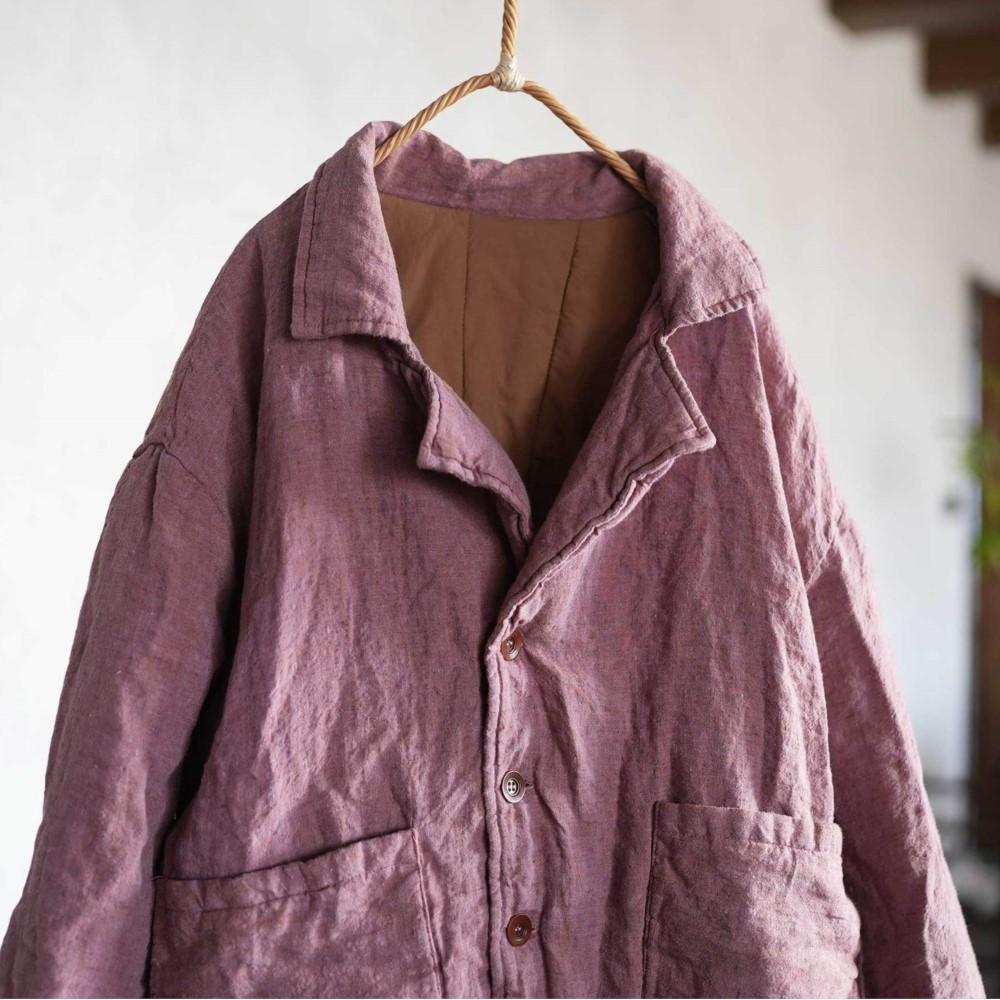 Johnature Women Vintage Turn-down Collar Long Sleeve Coats Spring Chinese Style Button Pockets Female Coats