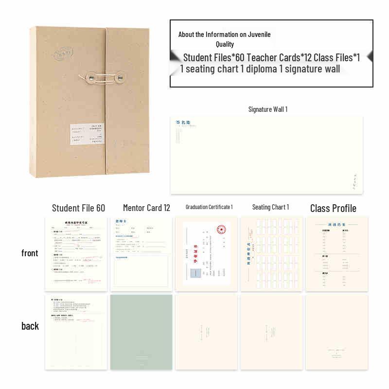 Qinghe Ji Personalized Graduation Souvenir Album with Creative Student Messages