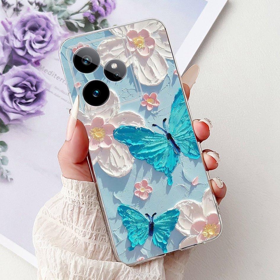 For Realme GT 7 7T Case 2025 Popular Flower Soft Clear Silicone TPU Protective Cover For Realme GT7 Pro RMX5011 Phone Case Shell