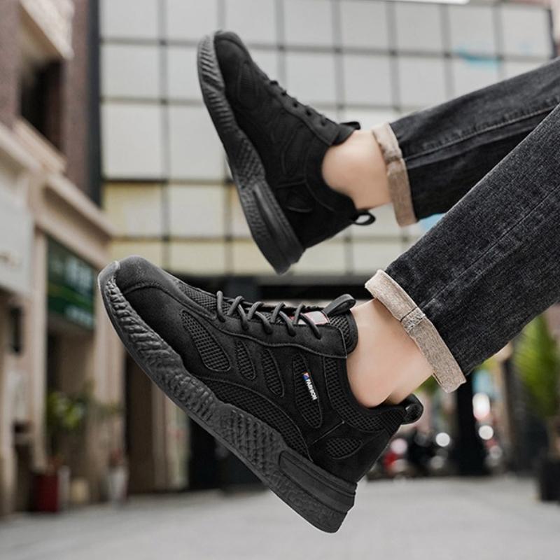 Men's Safety Shoes Summer New Breathable Hollow Mesh Shoes Building Site Men's Non-slip Soft Bottom Sports Shoes Casual Sneakers