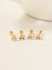 Minimalpiercing 14K Internal Mini Three-Leaf Clover Labret Piercing