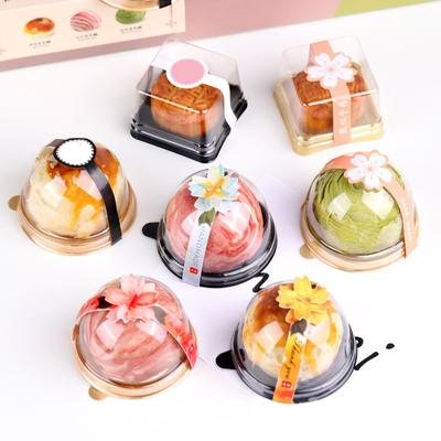 50pcs Disposable Packaging Box for Cake Yolk Pastry Dessert Food Box Container Transparent Muffin Cupcake Baking Packing Box