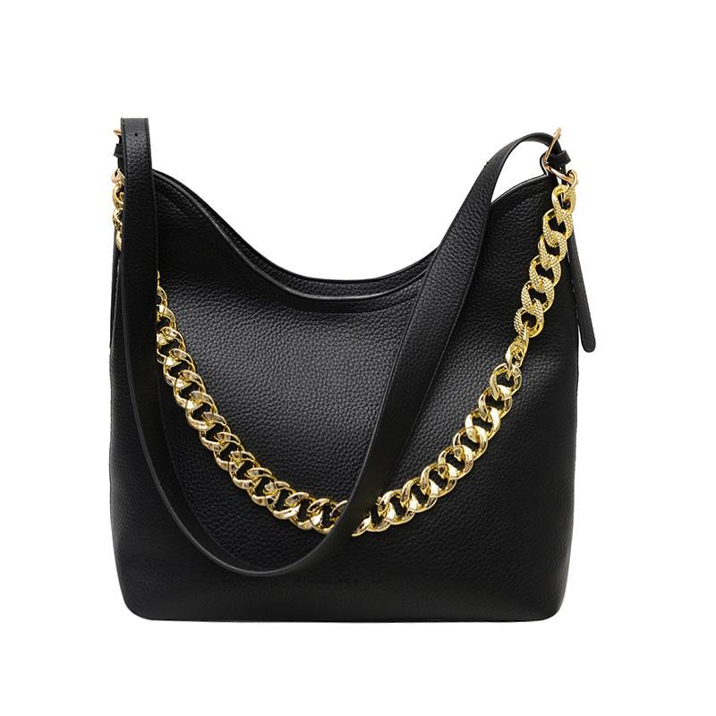 Casual Pu Mini Shoulder Bag For Women With Gold Chain Decoration For Daily Outings