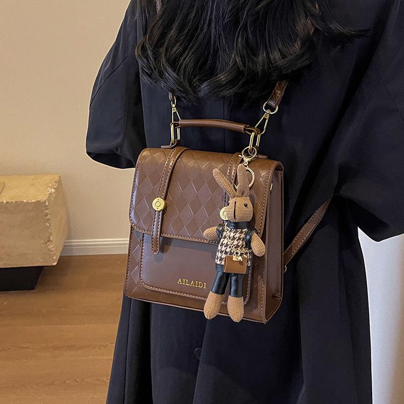 Niche Design 2025 Retro Korean Women’s Fashion Backpack & Handbag