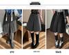 Woolen Women's A-line Pleated Skirt - 2025 Dark Gray Mid-Length Autumn/Winter Collection