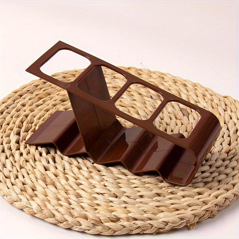 4-Slot Remote Control Holder Durable Plastic Desk Organizer Ergonomic Space Saving for TV Home Office Multipurpose Storage Rack