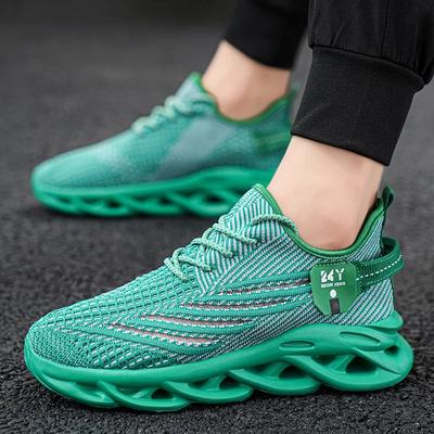 Herren Sport Laufschuhe Schwarz Joggingschuhe Outdoor Atmungsaktives Mesh Damen Leichte Stoßdämpfung Sneaker Herren Freizeitsneaker