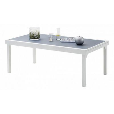 Wilsa Garden Modulo T 8/12 Full Glass White Garden Table