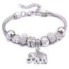 Adjustable Crystal Butterfly Beaded Bracelet - European & American Style Jewelry for Women