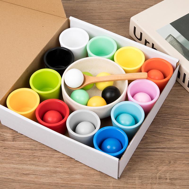 Montessori Lustige Farb-Sortierbecher für die Früherziehung und das praktische Lernen