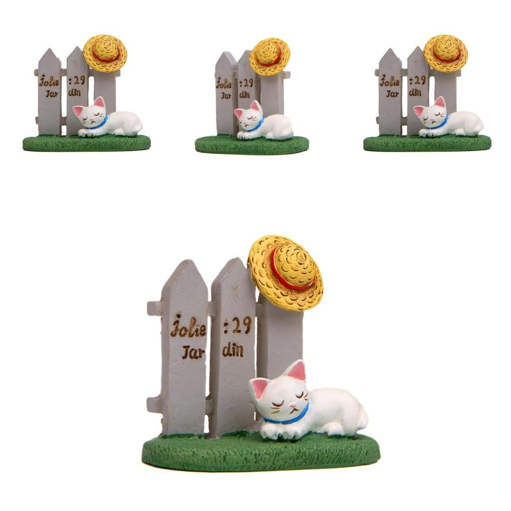Resin Cartoon Cat Tabletop Ornament With Creative Style For Gift And Promotional Use