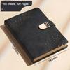 (Logo can be engraved) A5 starry sky cover business notebook, student subject record book, leather notepad, buckle diary