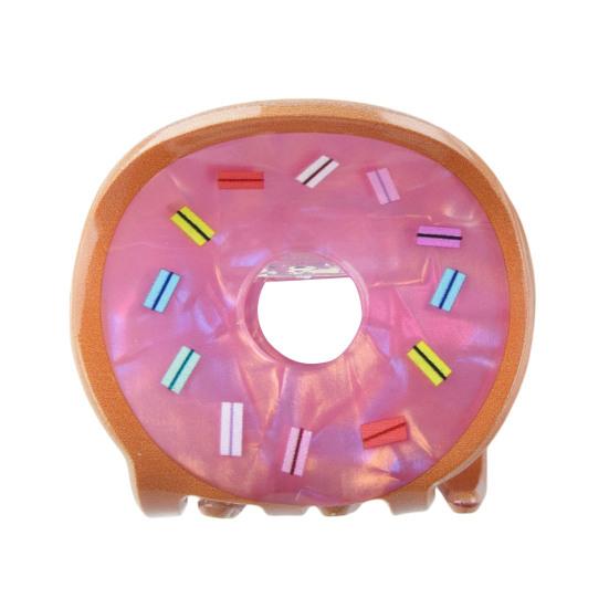 

Hair Claw Cartoon Donut Shape Back Head Hair Clip Anti-slip Teeth Strong Grip Shark рожевий/фіолетовий