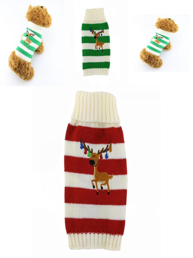 Festlicher Hunde-Pullover mit warmer Wolle für Teacup- und kleine Rassen Saisonale Kleidung