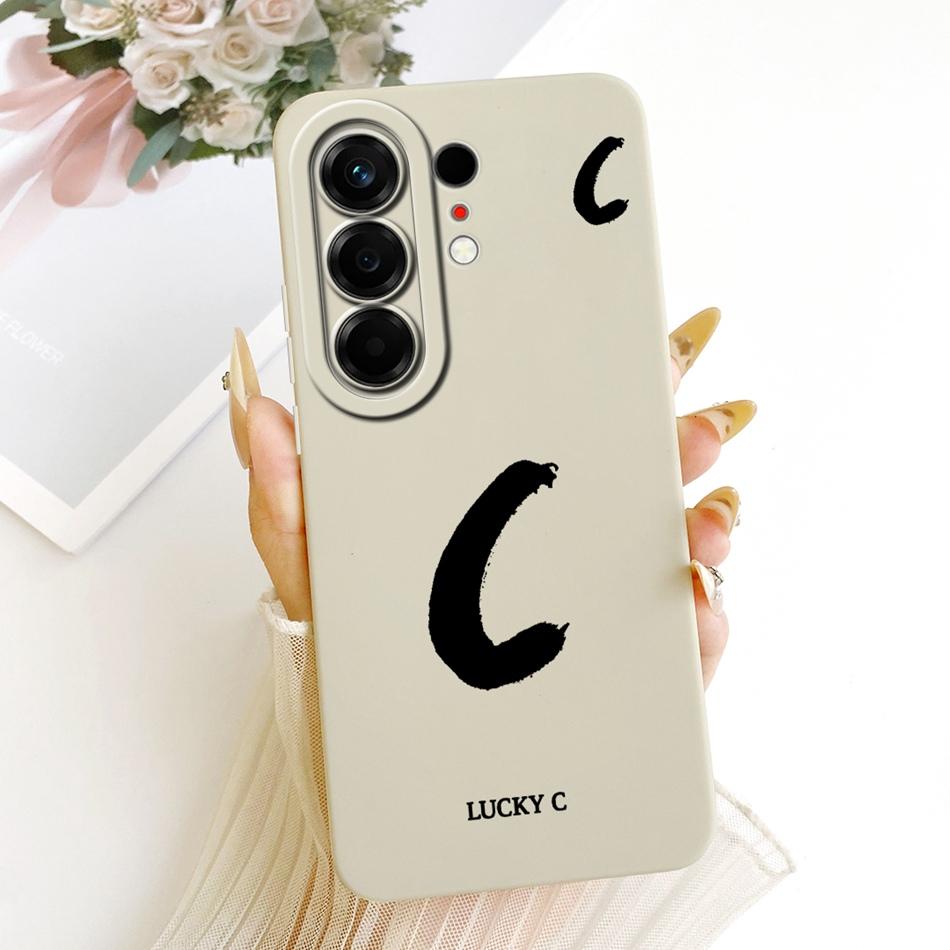 For Tecno Camon 50 4G Lucky Initial Letter Phone Case For Tecno Camon50 4G CN5 Soft Silicone Shockproof Cases Bumpers