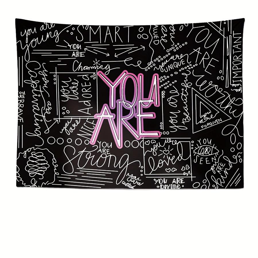 

You Are Quote Tapestry 2D Single Print Inspirational Durable Decorative Wall Tapestry Home Bedroom Living Room Cozy Space Decor 74x94cm(29x37in)