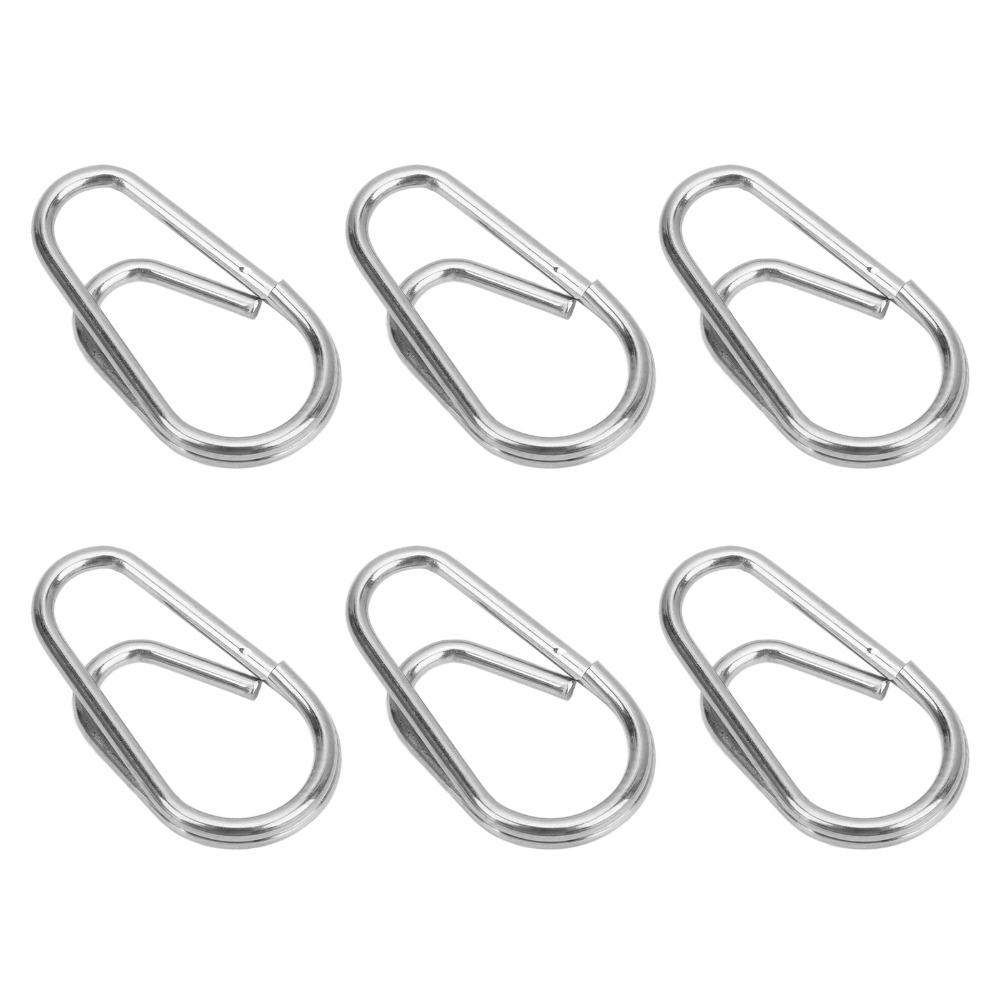 100PCS Oval Fishing Lure Connectors Stainless Steel Fishing Split Rings Lure Rigs