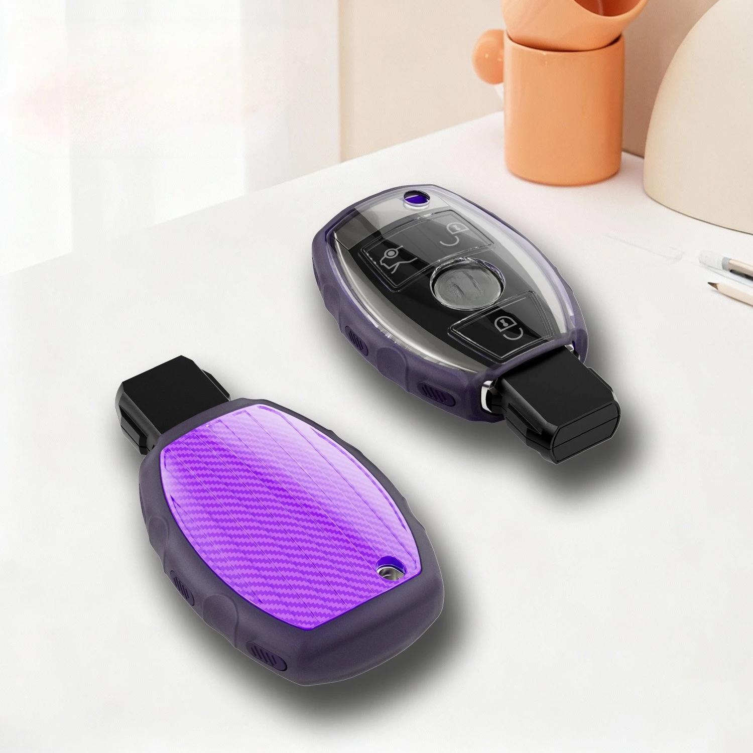 

TPU Car Key Case Accessories for Mercedes Benz G C A Class C260L A200L E300L GLC300 GLE GLA Transparent Soft Remote Cover Shell