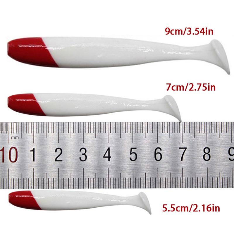 5Pcs Silicone Artificial Worm Soft Bait Wobblers Bass Carp Flying Fishing Lure