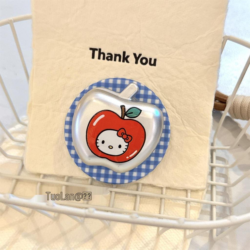 MagSafe-Compatible Silver Electroplated 3D Cartoon Kitty Magnetic Bracket